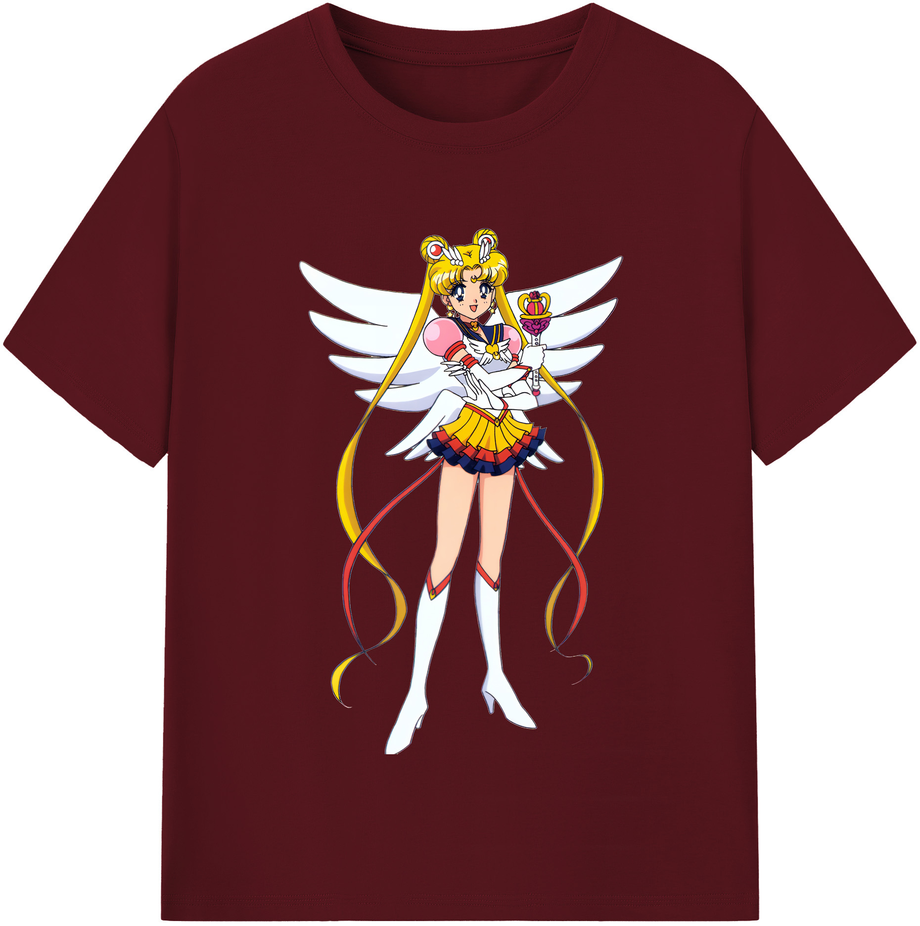 （画像用） 美少女戦士セーラームーン 月野 うさぎ つきの うさぎ Sailor Moon Tsukino Usagi 綿100％半袖Tシャツ（フロントプリント）